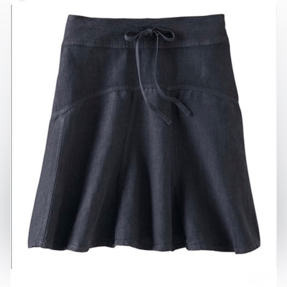 EUC- Athleta ‘Daydream’ 100% Linen Tie Waist Skater Skirt